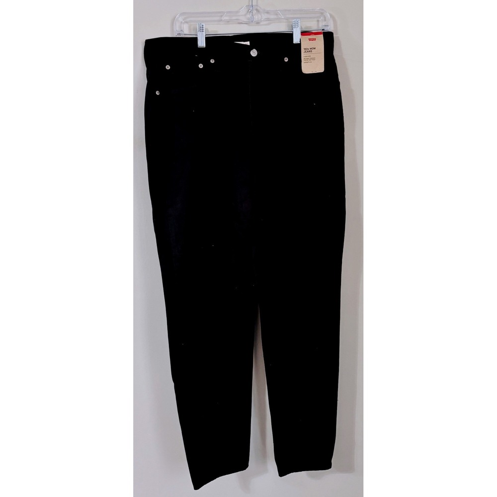 Levi's 80s Mom Jeans High Rise Tapered Leg Relaxed Fit Black Women's Size 32x30